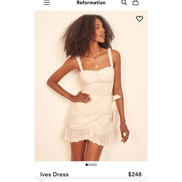 Sz 6 - Reformation Ivory Ives Dress - Picture 6 of 9